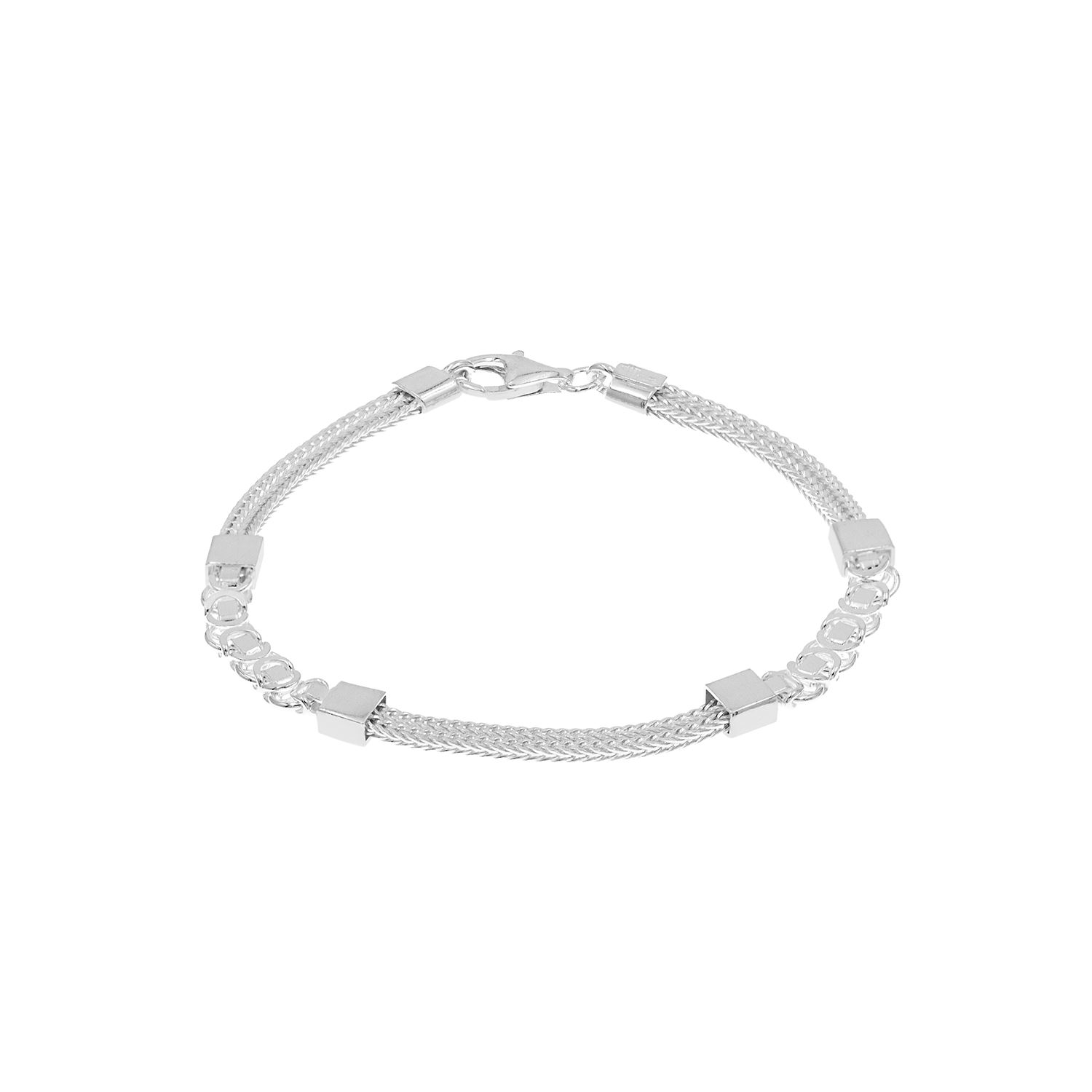 Pulsera Lomo Espiga Plata 925 Hombre